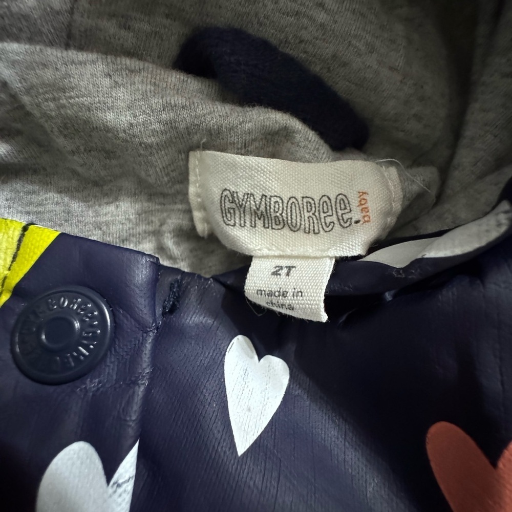 Gymboree Colorful Heart Rain Poncho - Picture 6 of 6